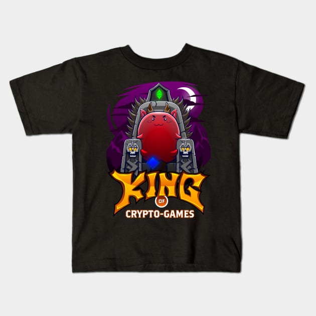 King of Crypto Games Kids T-Shirt by Canache Shop